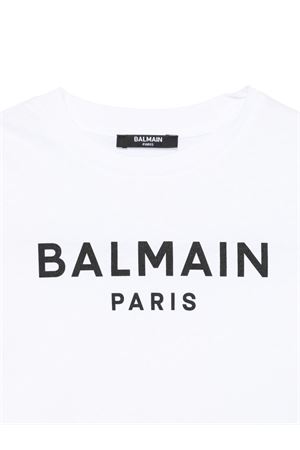 Logo-Print T-Shirt BALMAIN PARIS KIDS | BW8P91Z1751100NE